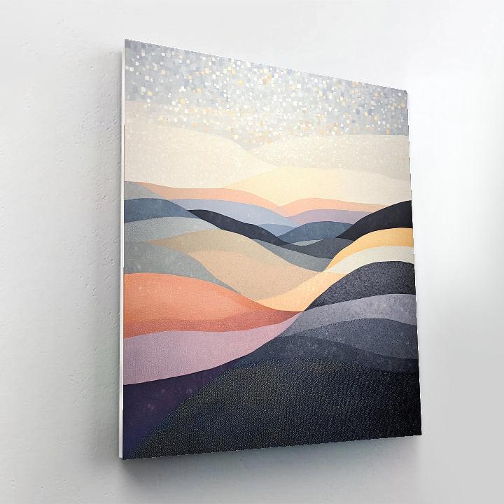 Georges Seurat Inspired Fractured Dawn Horizons Painting by numbers kit