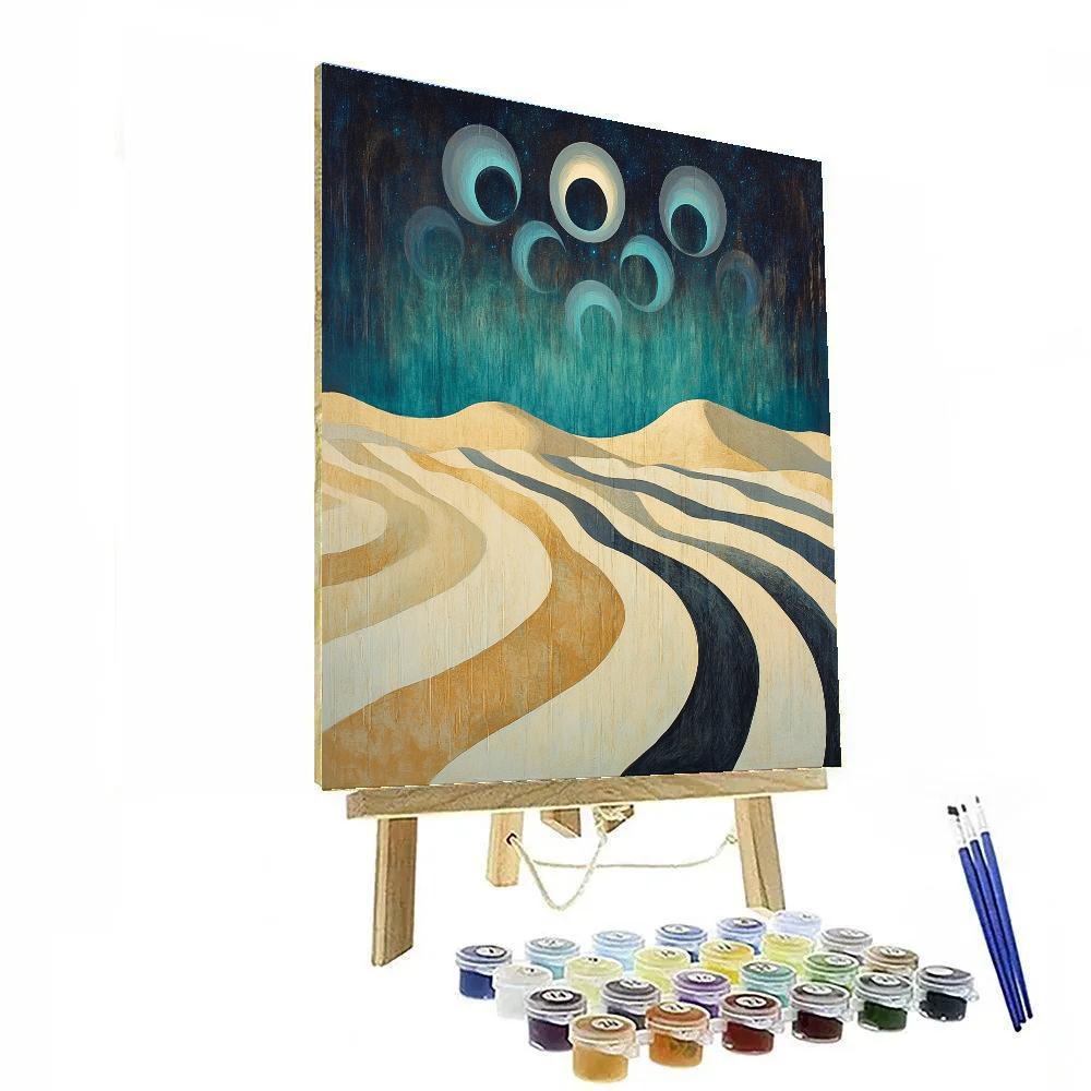 Max Ernst Inspired Eclipse Of Shifting Dunes Number painting