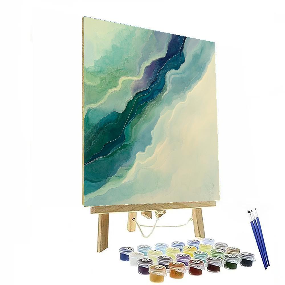 Leonardo Da Vinci Inspired Crystalline Aurora River painting number kit