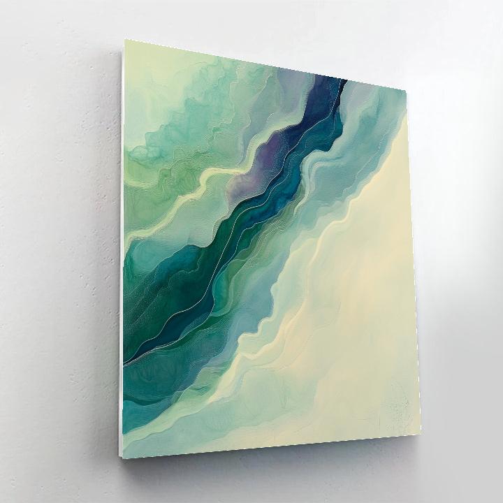 Leonardo Da Vinci Inspired Crystalline Aurora River painting number kit