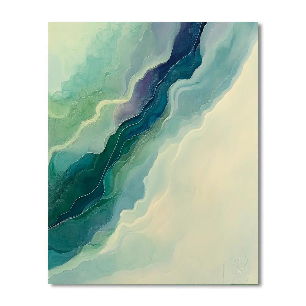 Leonardo Da Vinci Inspired Crystalline Aurora River painting number kit