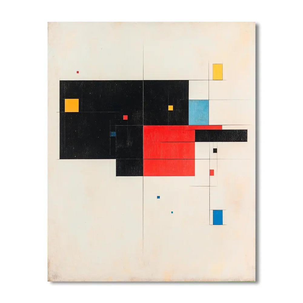 Kazimir Malevich Inspired Celestial Grid Of Pure Form paint by numbers