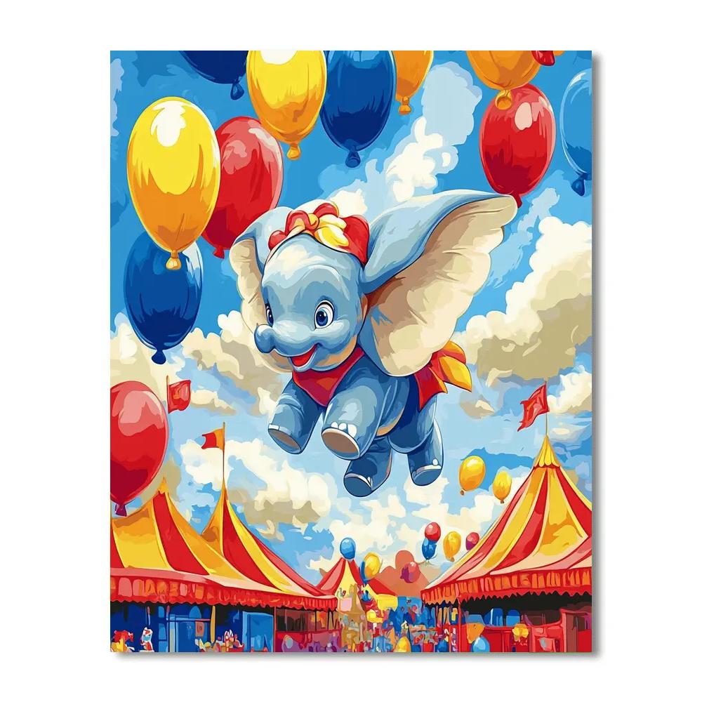 Dumbo’s Circus Flight Disney Inspired paint by number