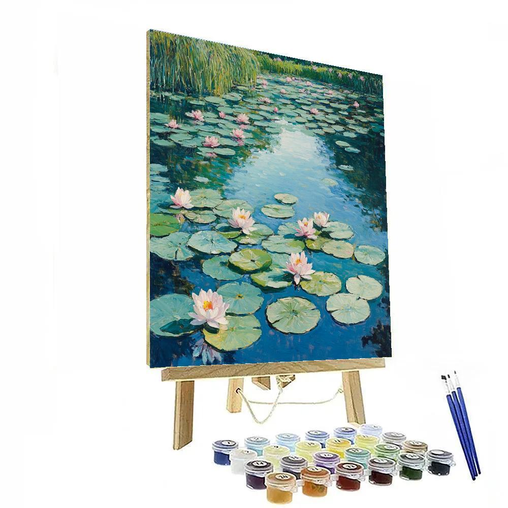 Claude Monet Inspired Summer Lily Carpet Paint by numbers art