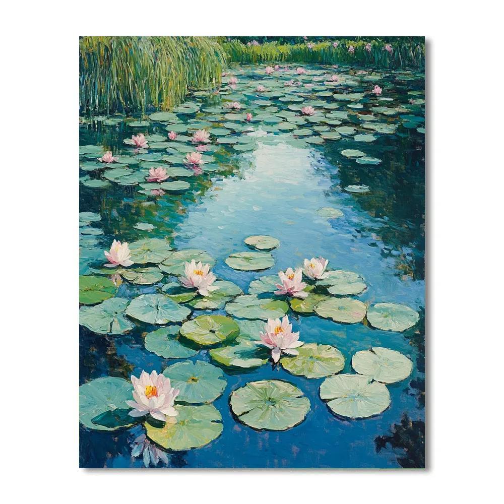 Claude Monet Inspired Summer Lily Carpet Paint by numbers art
