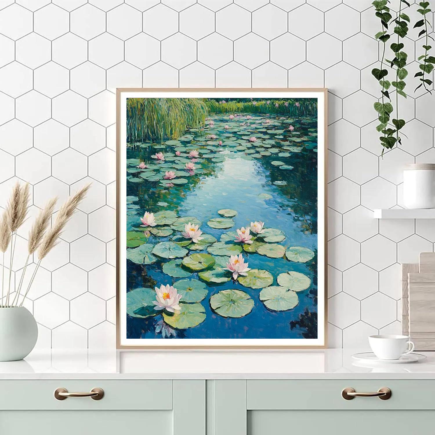 Claude Monet Inspired Summer Lily Carpet Paint by numbers art