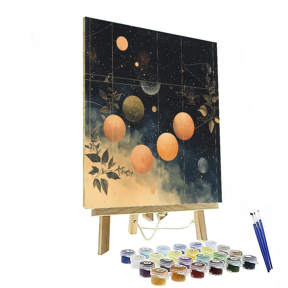 Leonardo Da Vinci Inspired Orchard Nebulae paint by numbers