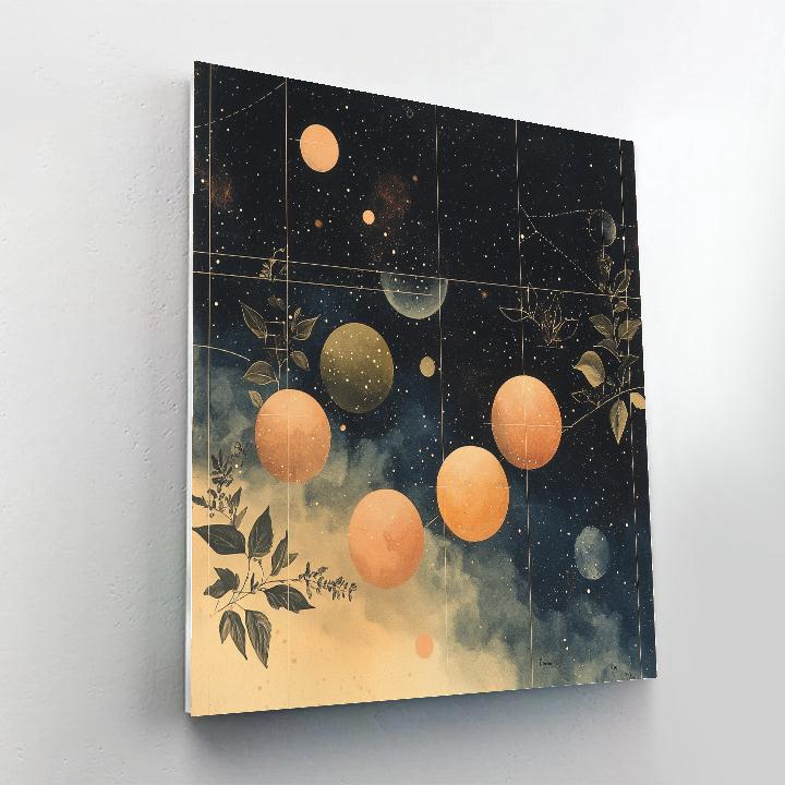 Leonardo Da Vinci Inspired Orchard Nebulae paint by numbers