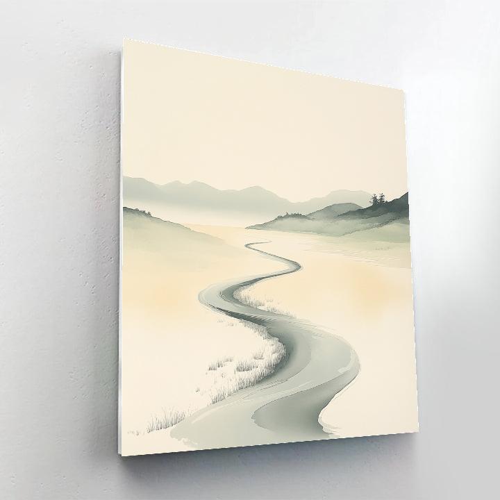 Zhao Mengfu Inspired River Of Flowing Time paint by numbers