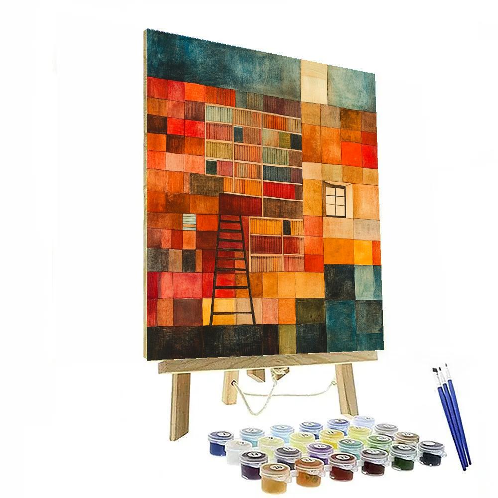 Paul Klee Inspired Dream Library Number painting