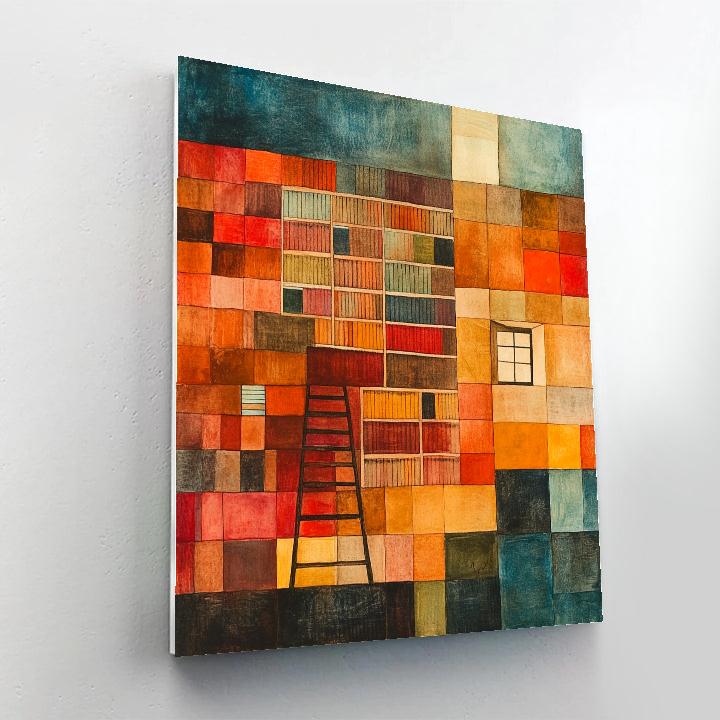 Paul Klee Inspired Dream Library Number painting