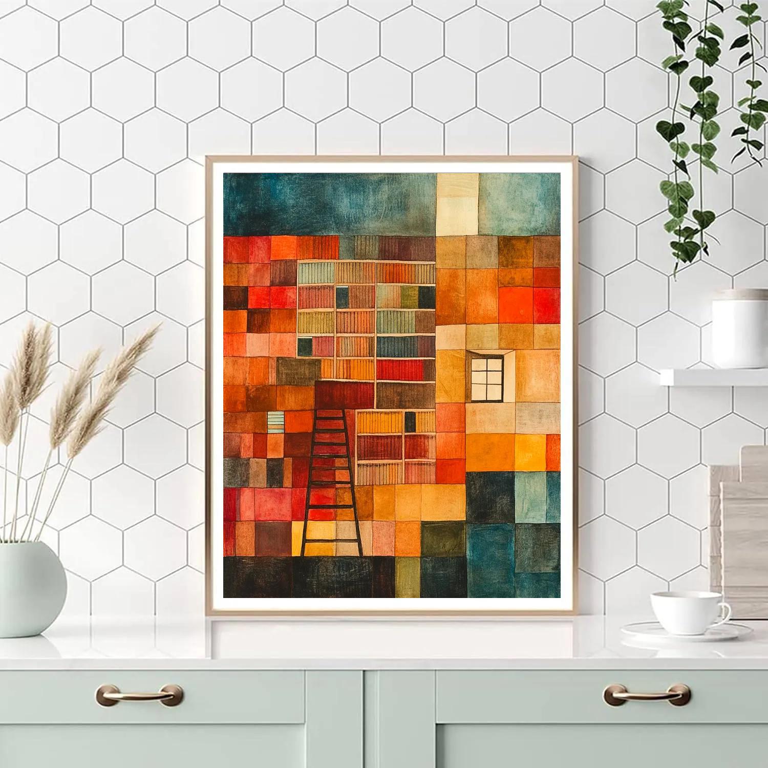 Paul Klee Inspired Dream Library Number painting