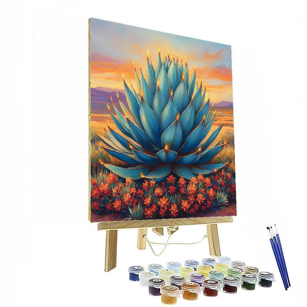 Frida Kahlo Inspired Agave Crown Of The Desert Paint by numbers kits