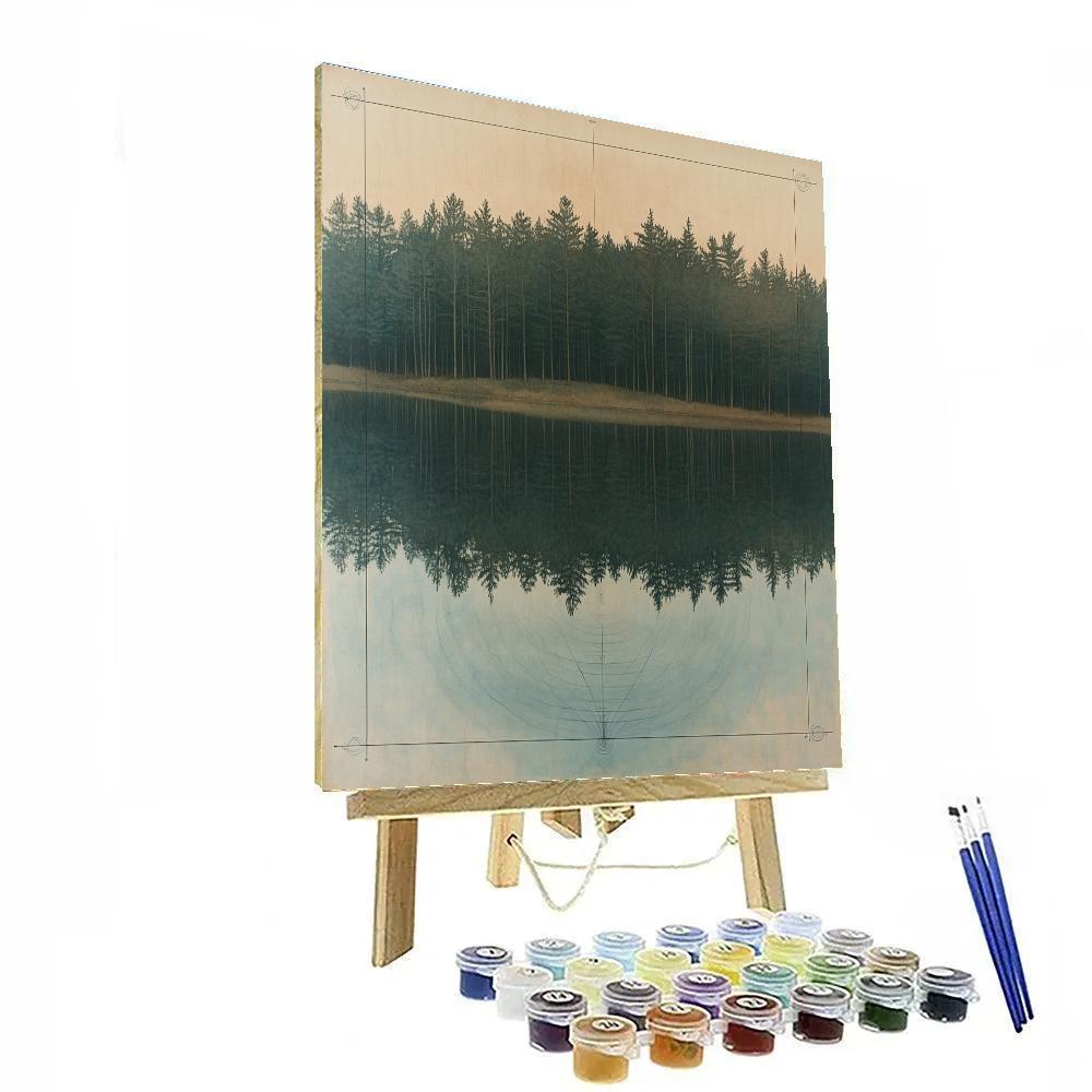 Leonardo Da Vinci Inspired Reflected Forest Patterns Numbered painting kits