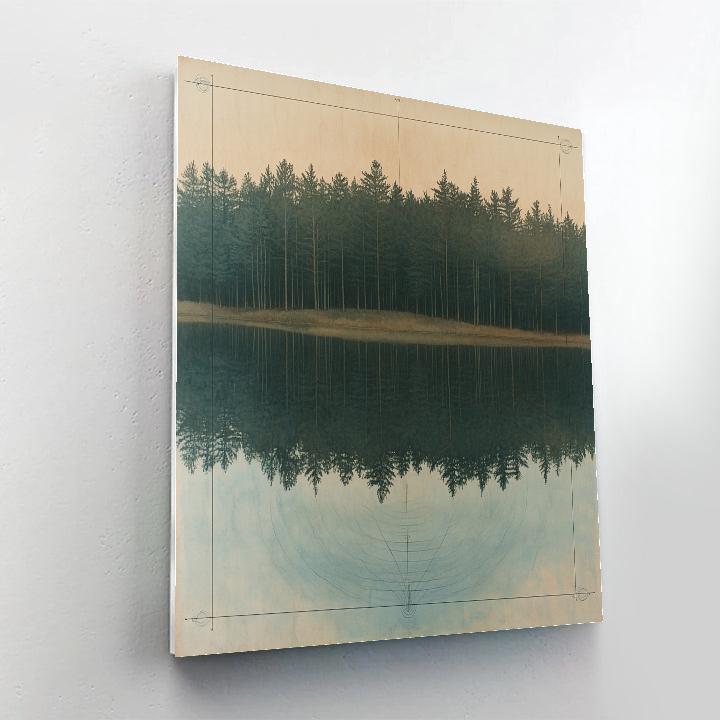 Leonardo Da Vinci Inspired Reflected Forest Patterns Numbered painting kits