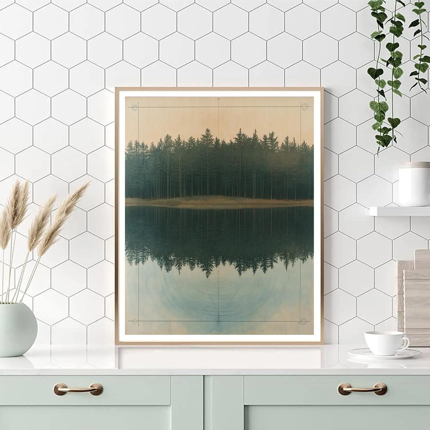 Leonardo Da Vinci Inspired Reflected Forest Patterns Numbered painting kits