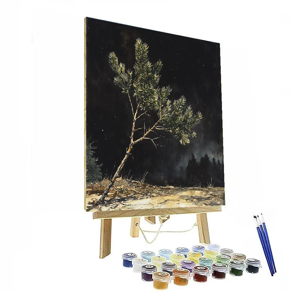 Caravaggio Inspired Aurora Pine Bough paint by number