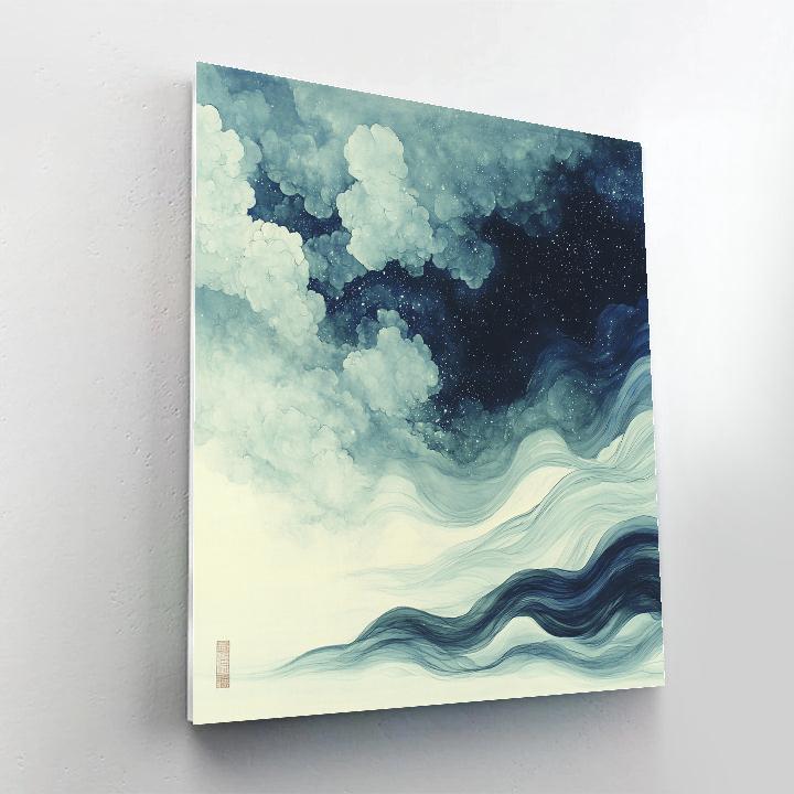 Zhao Mengfu Inspired Celestial Ink Currents painting number kit