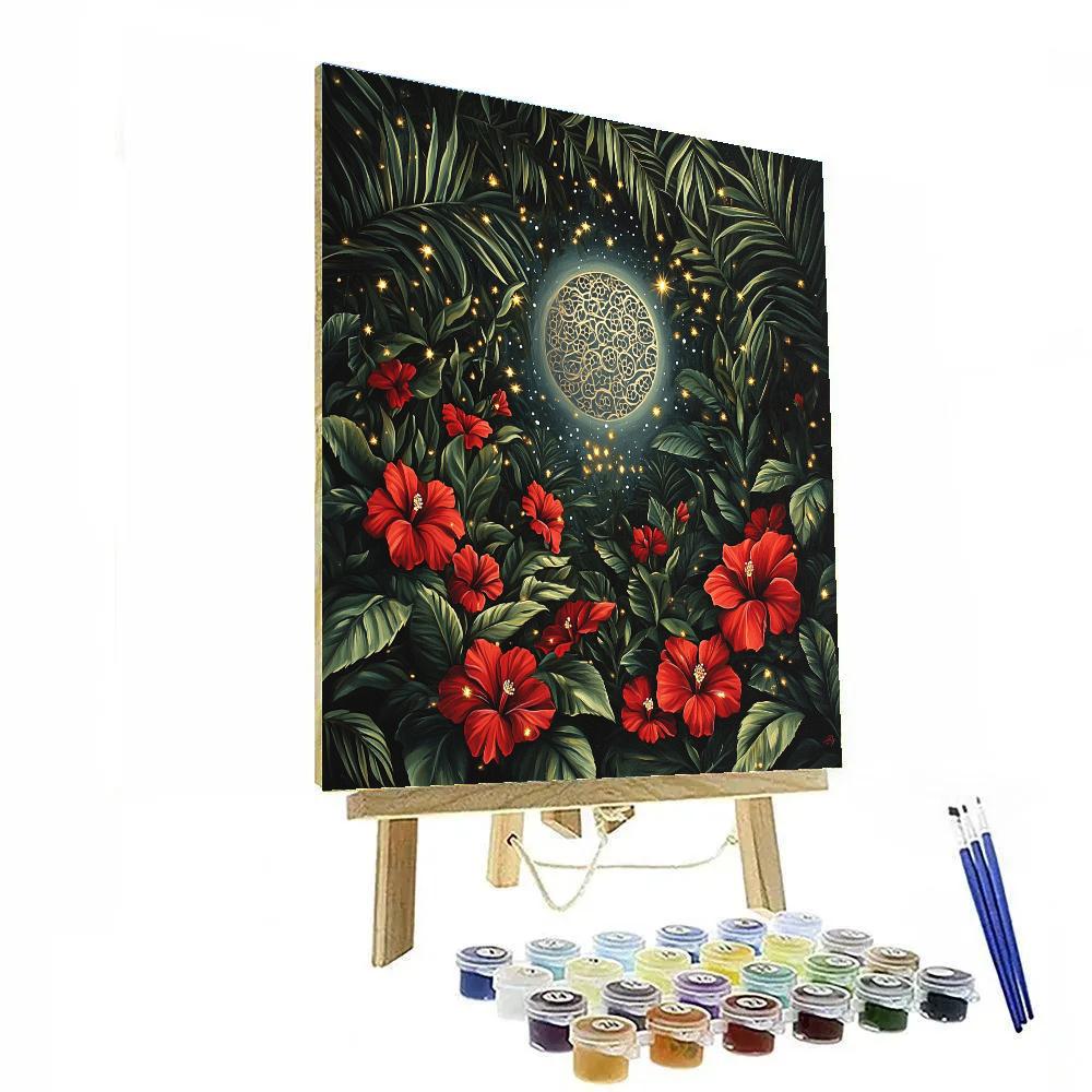 Frida Kahlo Inspired Jaguar Moon Garden Painting by numbers kit