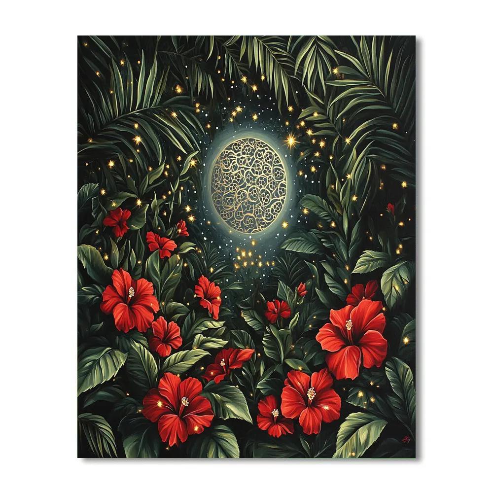 Frida Kahlo Inspired Jaguar Moon Garden Painting by numbers kit
