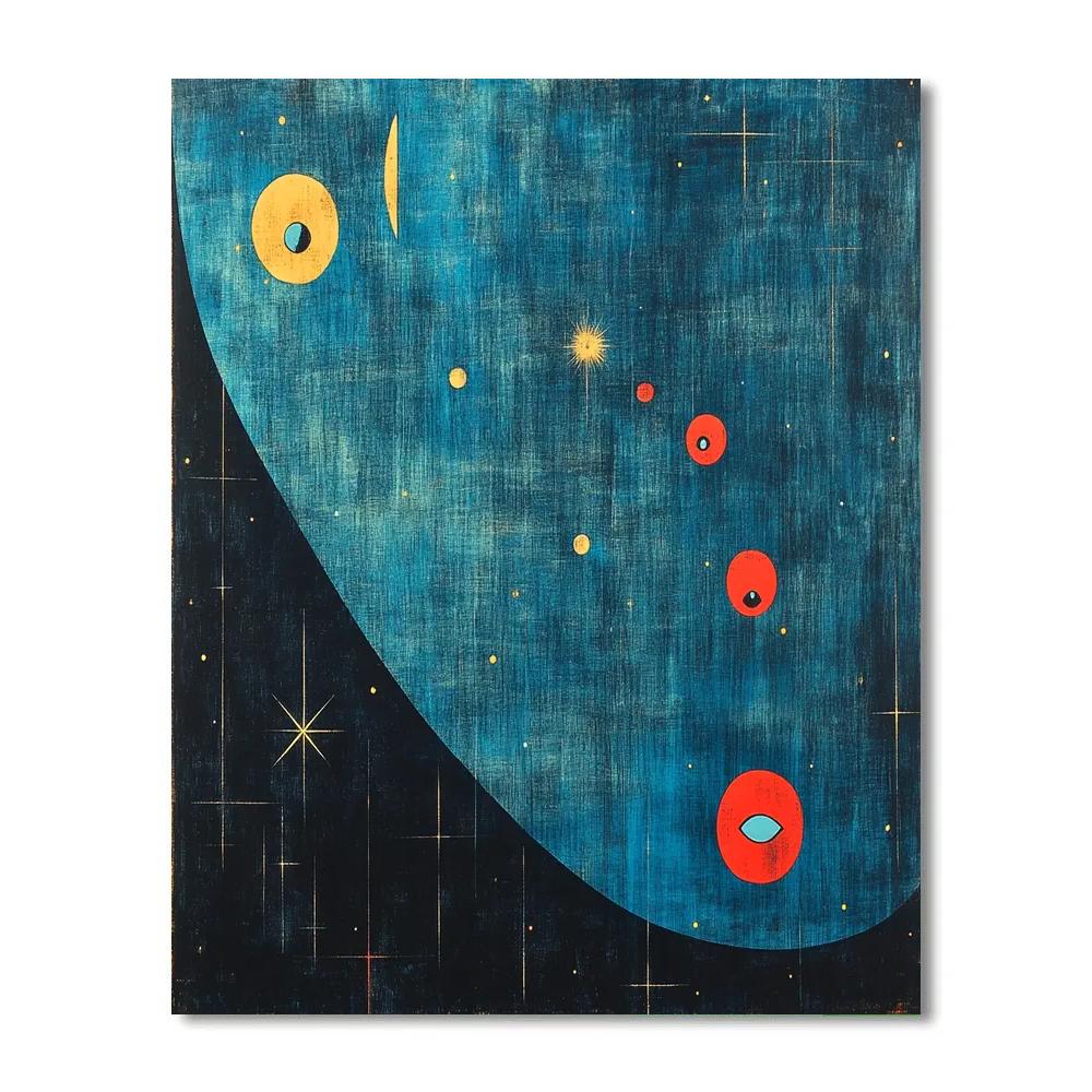 Joan Miró Inspired Celestial Color Harmony painting number kit