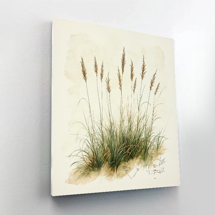 Leonardo Da Vinci Inspired Whispering Grasses paint by numbers