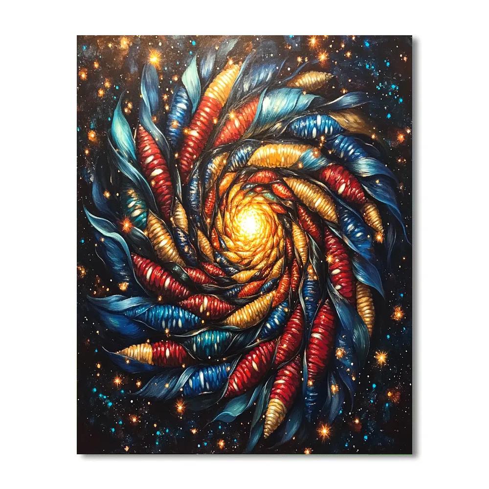 Frida Kahlo Inspired Sacred Corn Galaxy Numbered painting kits