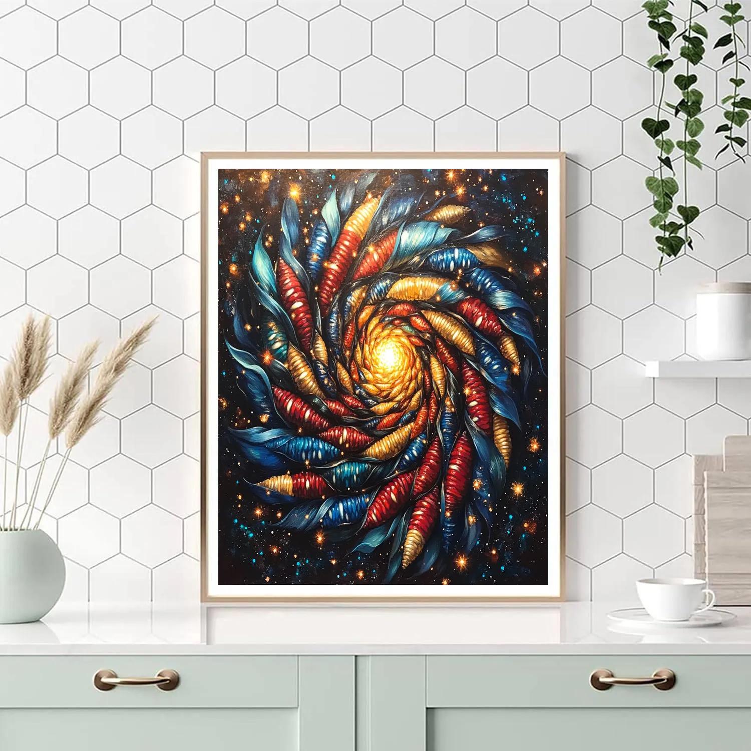 Frida Kahlo Inspired Sacred Corn Galaxy Numbered painting kits