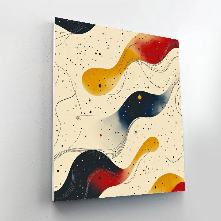 Joan Miró Inspired Dreamscape Of Floating Echoes paint by numbers