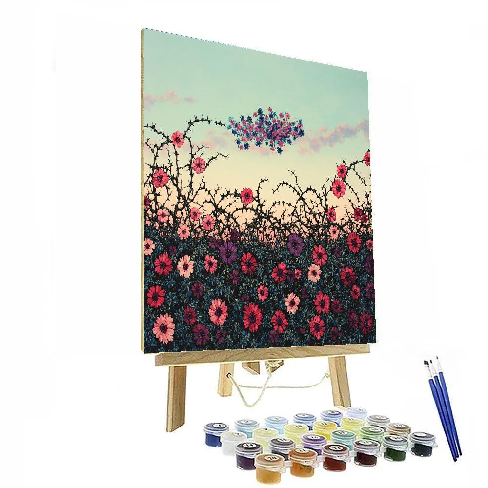 Frida Kahlo Inspired Thorned Bloom Horizon DIY paint by numbers