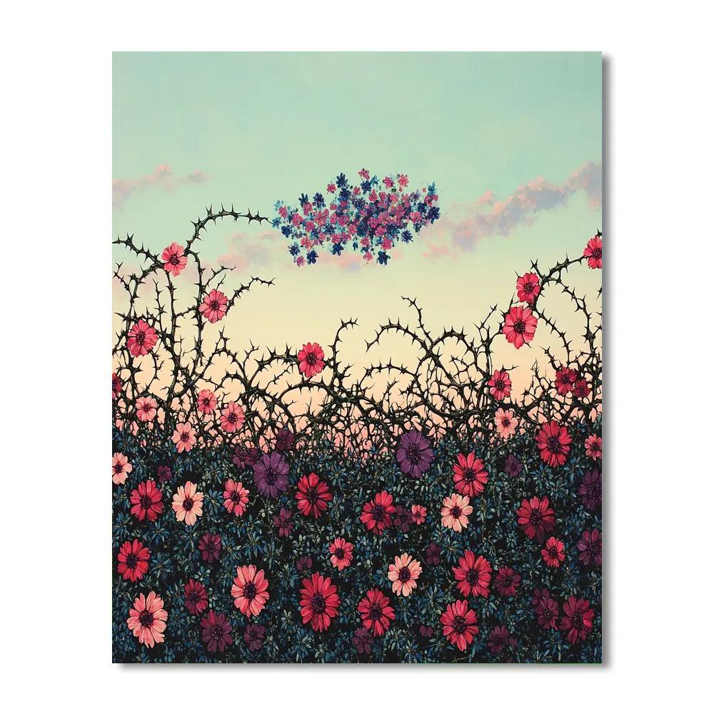 Frida Kahlo Inspired Thorned Bloom Horizon DIY paint by numbers