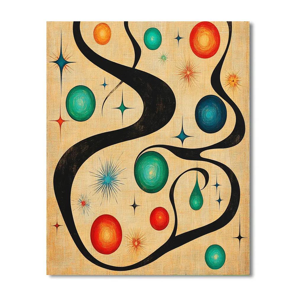 Joan Miró Inspired Garden Of Invisible Winds Numbered painting kits