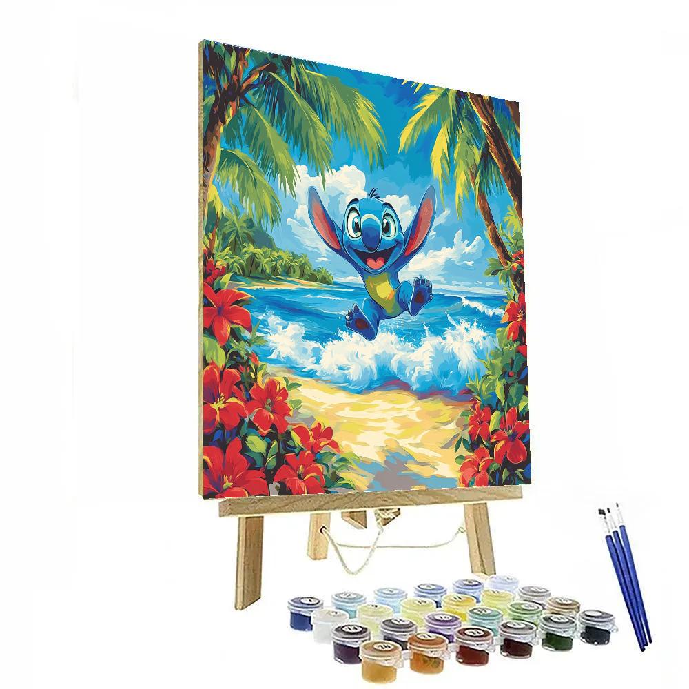 Stitch’s Tropical Island Mischief Disney Inspired DIY paint by numbers