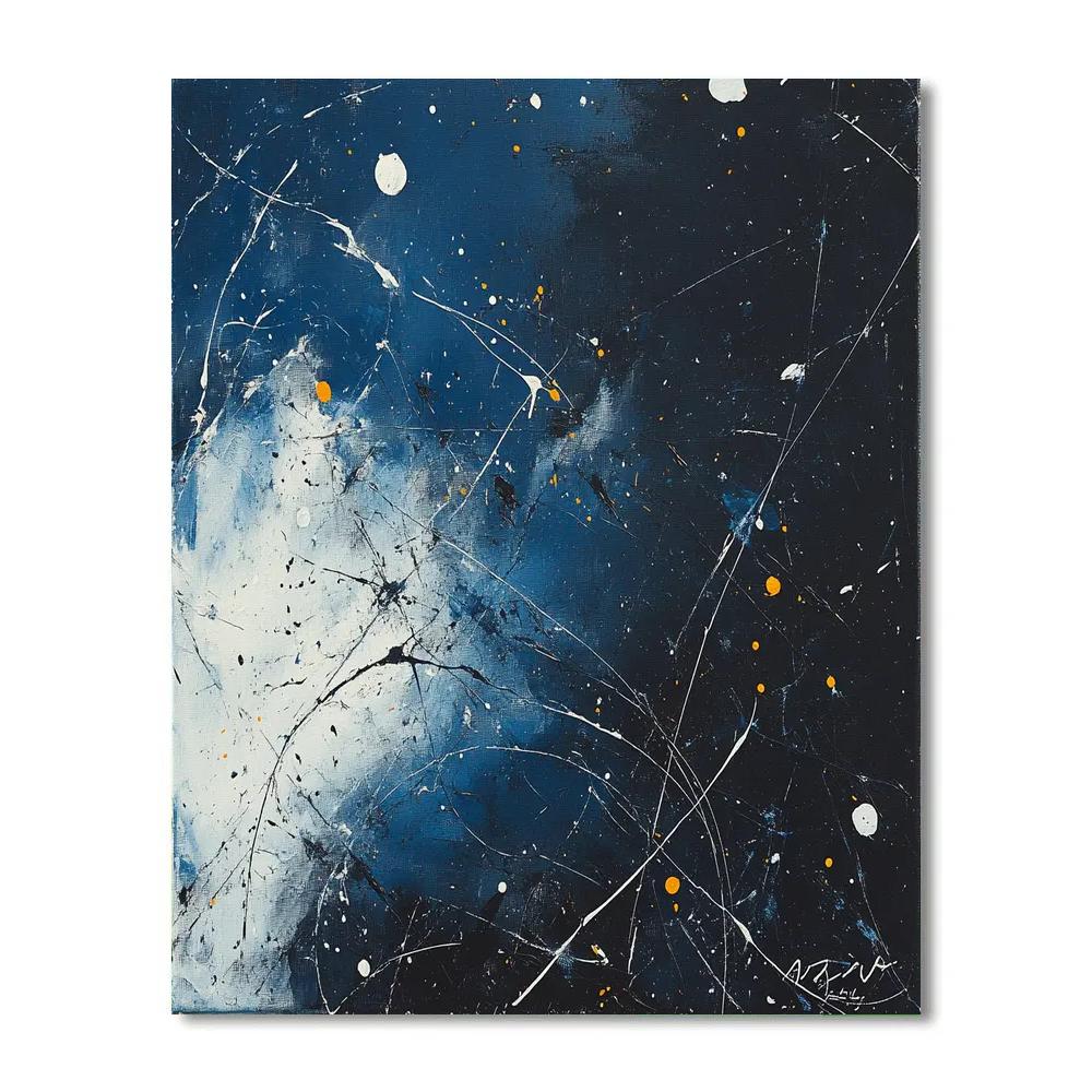 Jackson Pollock Inspired Rainstorm Energy Painting by numbers kit