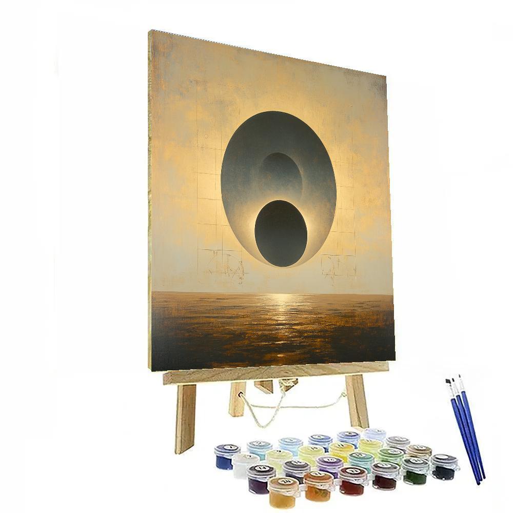 Leonardo Da Vinci Inspired Celestial Eclipse Studies Numbered painting kits