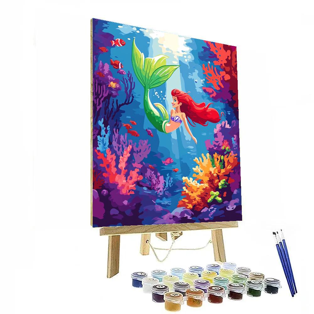 Ariels Coral Reef Exploration Disney Inspired Paint by numbers kits
