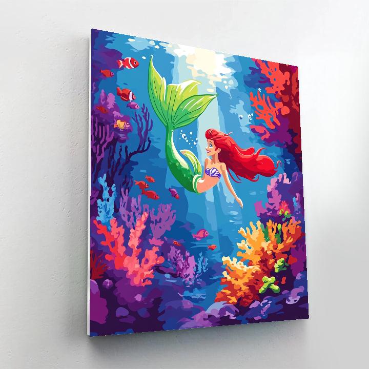 Ariels Coral Reef Exploration Disney Inspired Paint by numbers kits