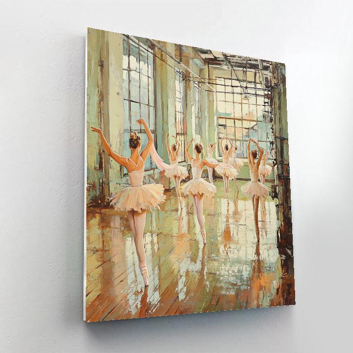 Degas Inspired Ballet Rehearsal Studio paint by color