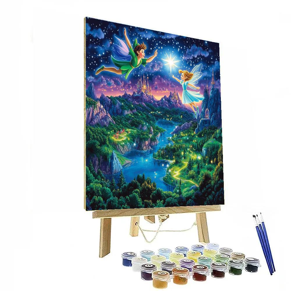 Peter Pan’s Neverland Flight Disney Inspired Number painting