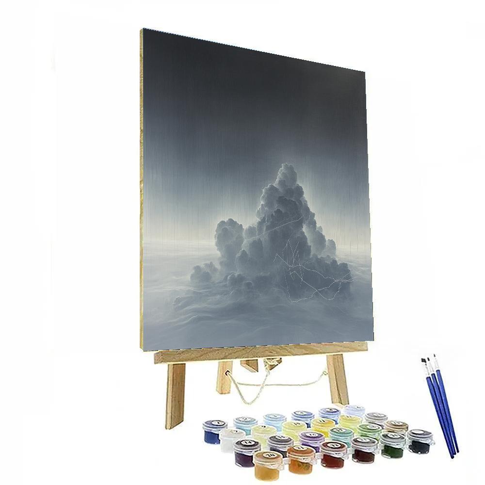 Leonardo Da Vinci Inspired Dreaming Storm Clouds DIY paint by numbers