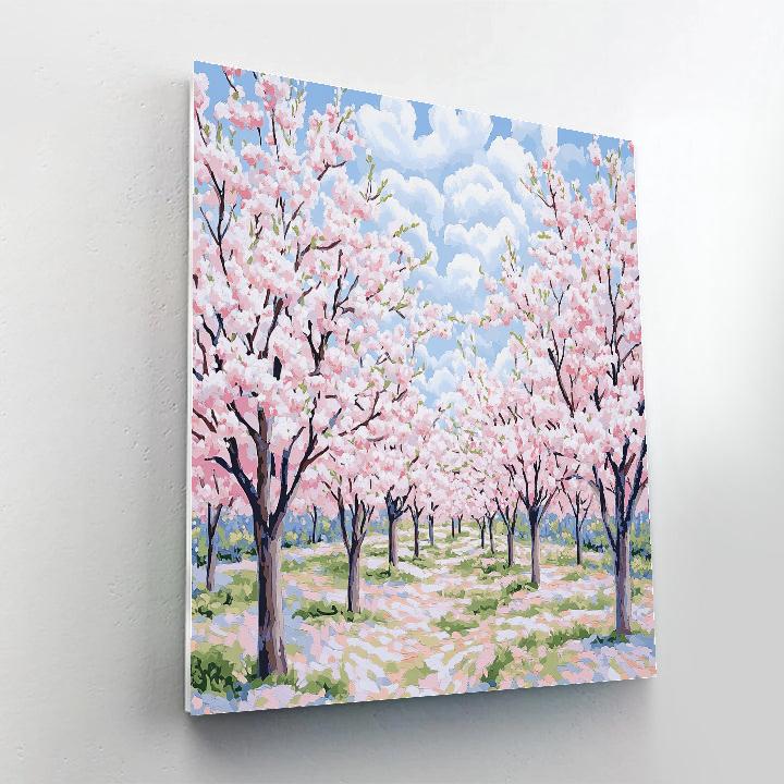 Claude Monet Inspired Plum Orchard In Bloom paint by numbers