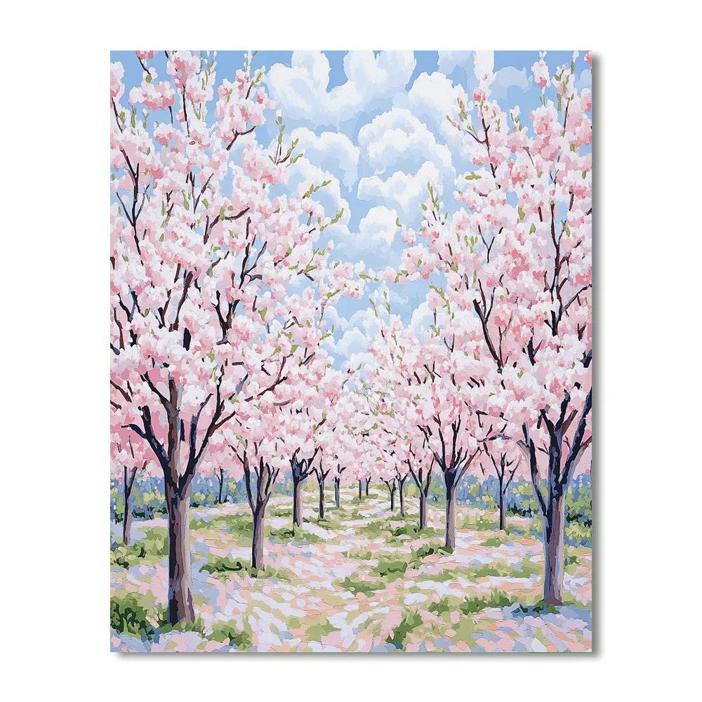 Claude Monet Inspired Plum Orchard In Bloom paint by numbers