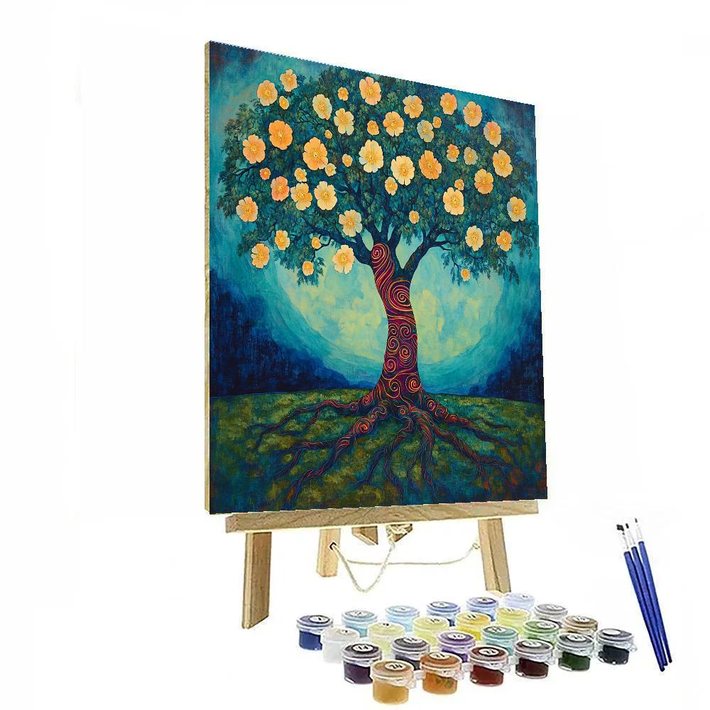 Frida Kahlo Inspired Heart Of The Ceiba Tree painting number kit