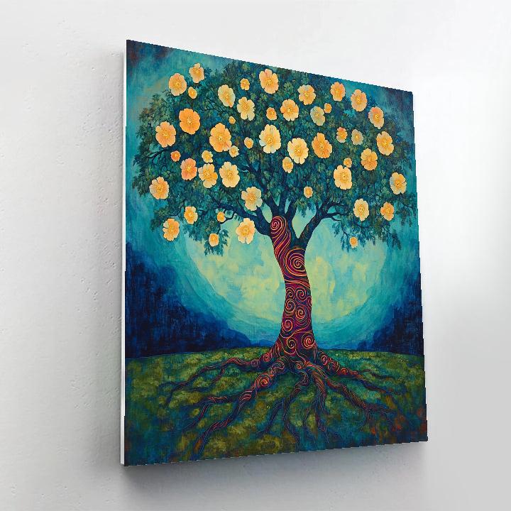 Frida Kahlo Inspired Heart Of The Ceiba Tree painting number kit