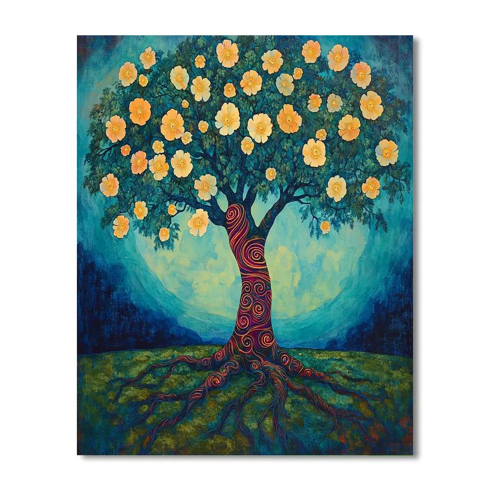 Frida Kahlo Inspired Heart Of The Ceiba Tree painting number kit