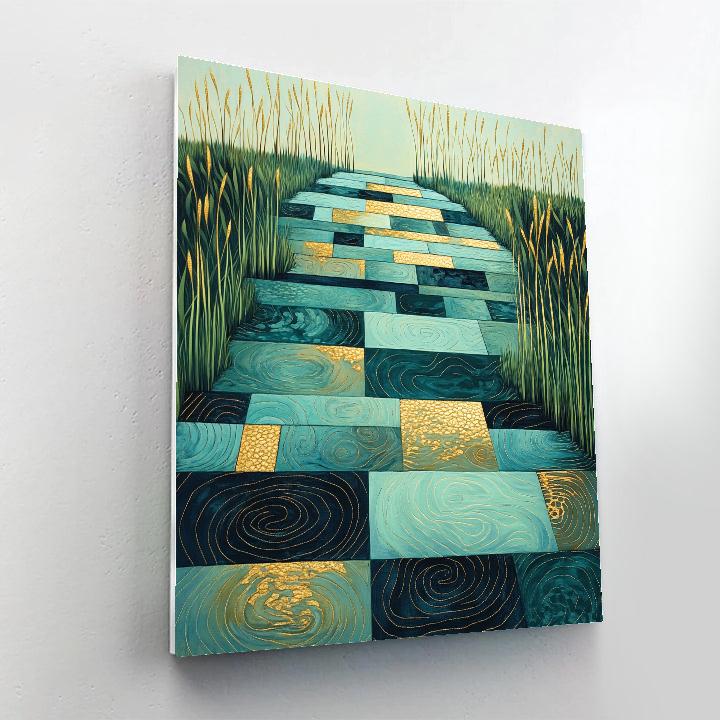 Gustav Klimt Inspired Enchanted Patterned Marsh Paint by numbers art