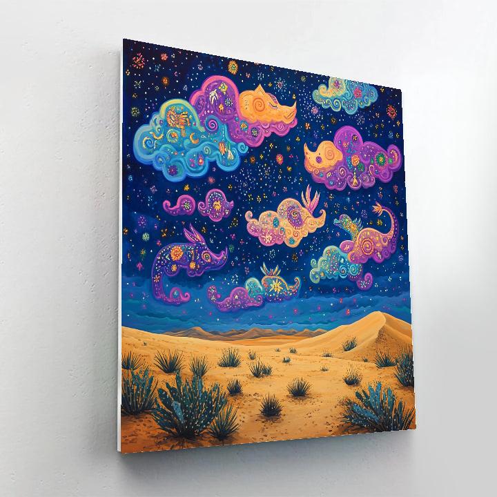 Frida Kahlo Inspired Desert Alebrije Sky paint by numbers