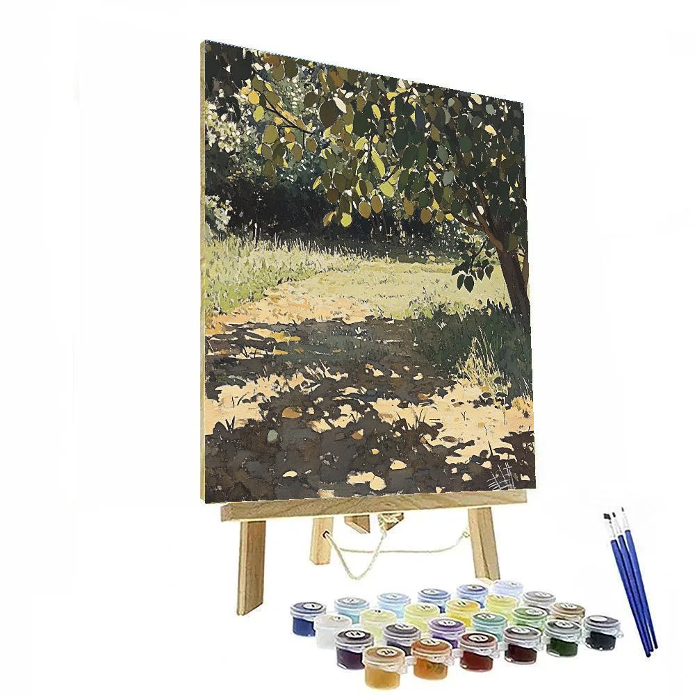 Leonardo Da Vinci Inspired Quiet Orchard Shadows paint by color