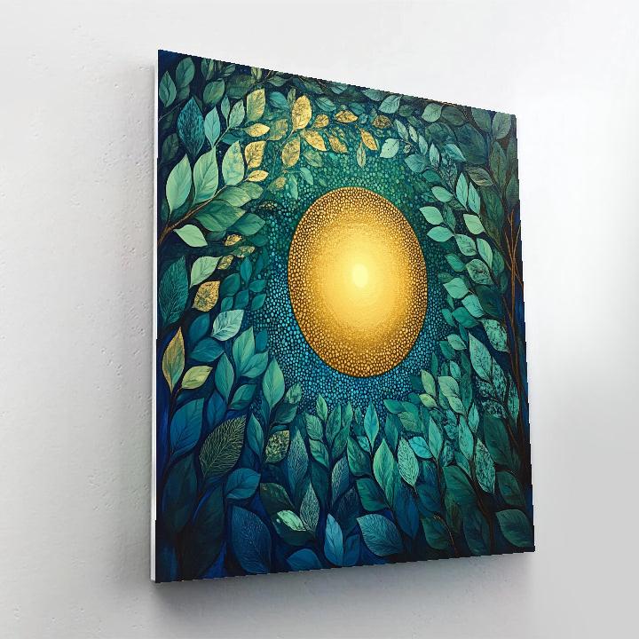 Gustav Klimt Inspired Golden Moonlit Clearing Paint by numbers kits