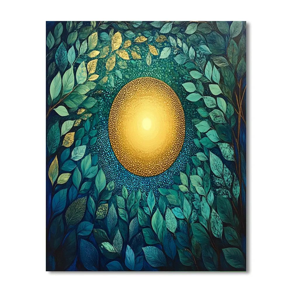 Gustav Klimt Inspired Golden Moonlit Clearing Paint by numbers kits